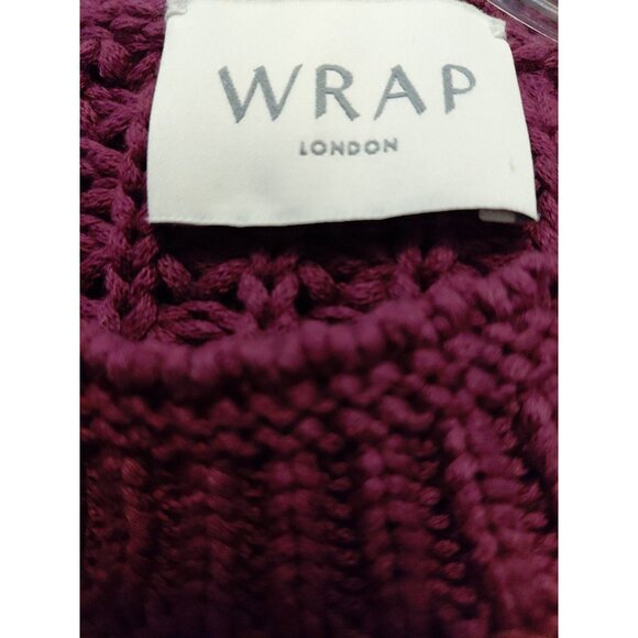 Wrap London Raglan Sweater Pullover Size 4 Eggplant - Picture 8 of 9